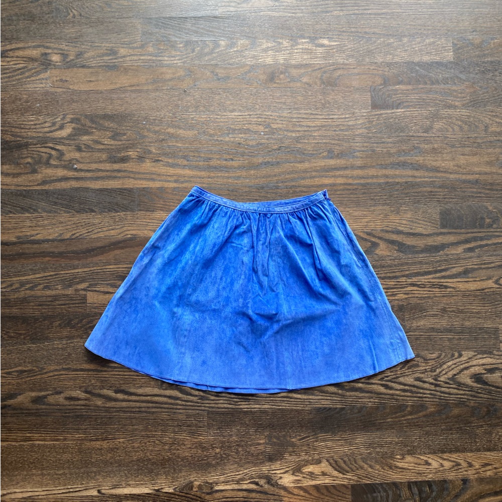 Blue Suede Skirt